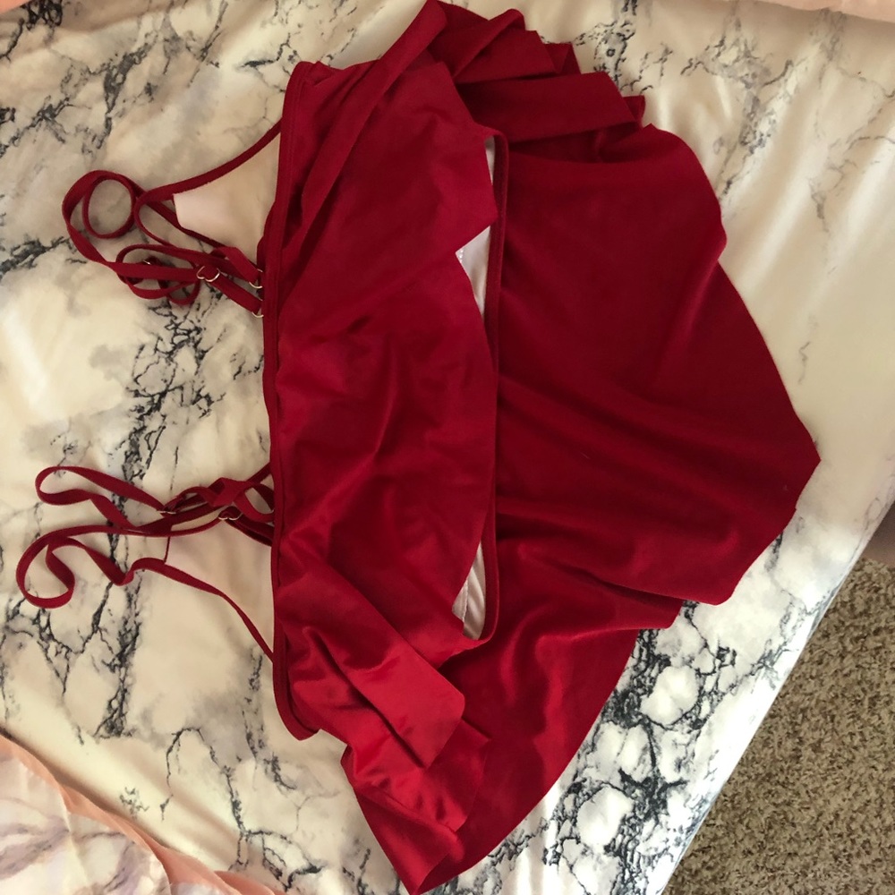 SOLD Rose’ gal flowy swim top - Picture 3 of 6